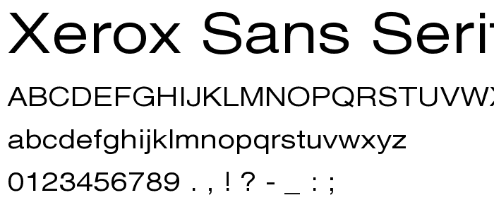 Xerox Sans Serif Wide font